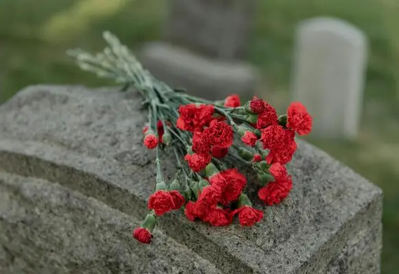 Flowers On Grave